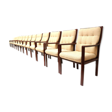Unique set of 15 vintage armchairs from Lübke made in the 1970s