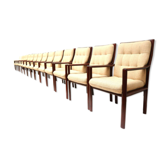 Ensemble unique de 15 fauteuils vintage de Lübke réalisés dans les années 1970