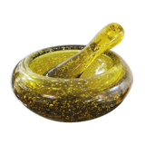 Vintage mortar and pestle from the glassworks of Biot 70s