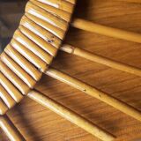 Vintage rattan sun mirror 36cm