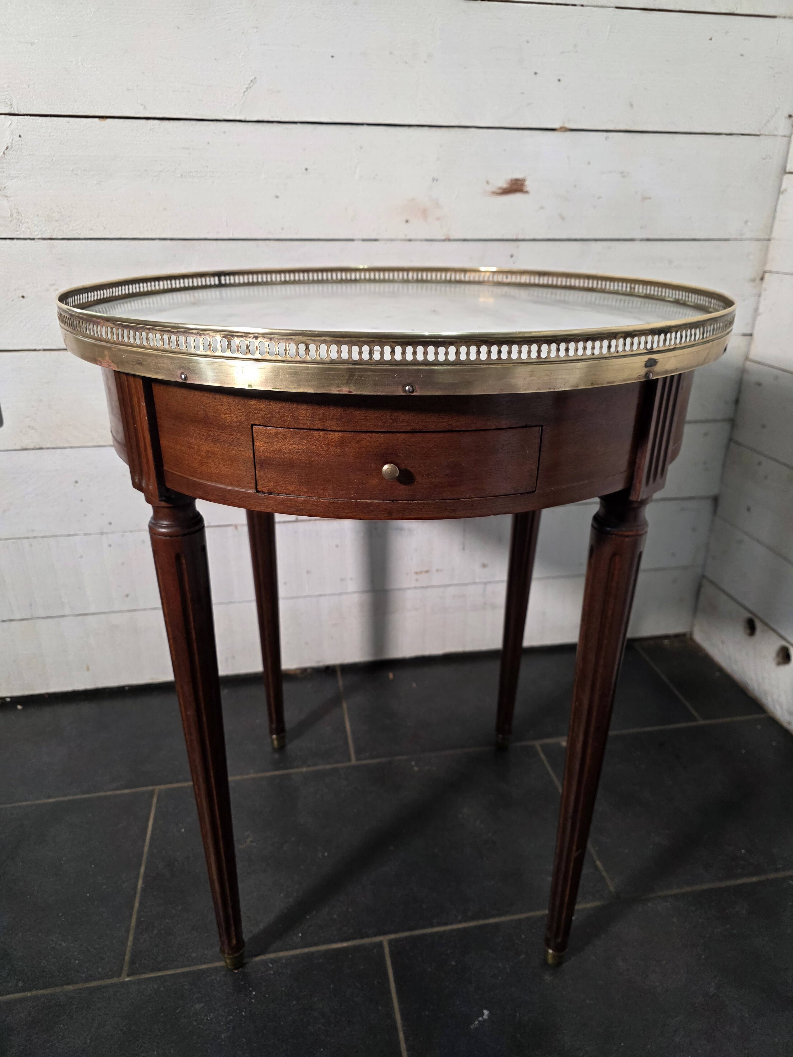 Louis XVI style bouillotte table in mahogany