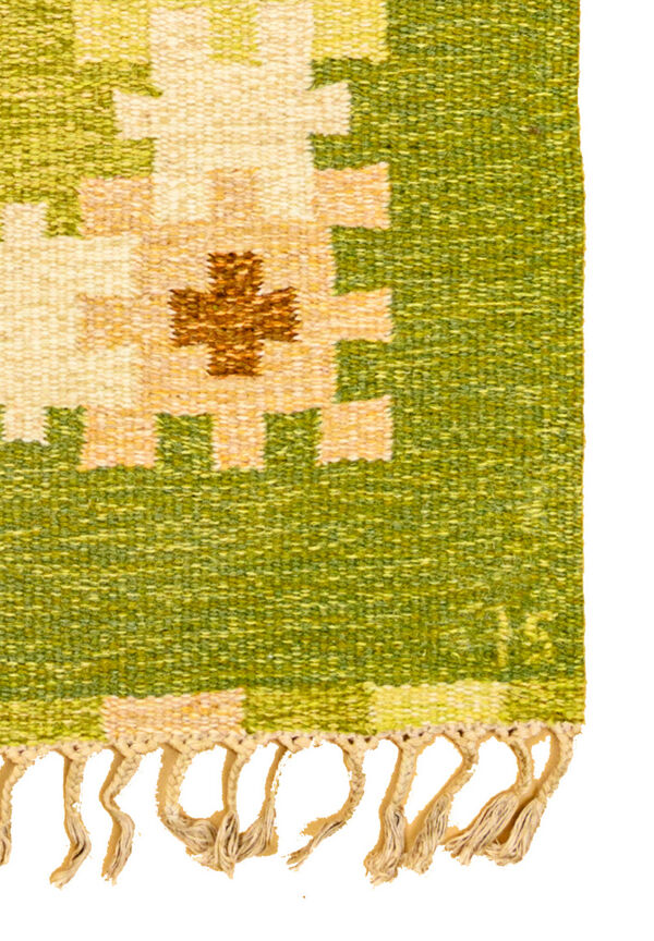 Tapis scandinave Du milieu Du Siècle Par Ingegerd Silow. 227 X 164 Cm