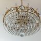 Crystal brass chandelier with 7 levels, attributed to Palwa, 1970s.