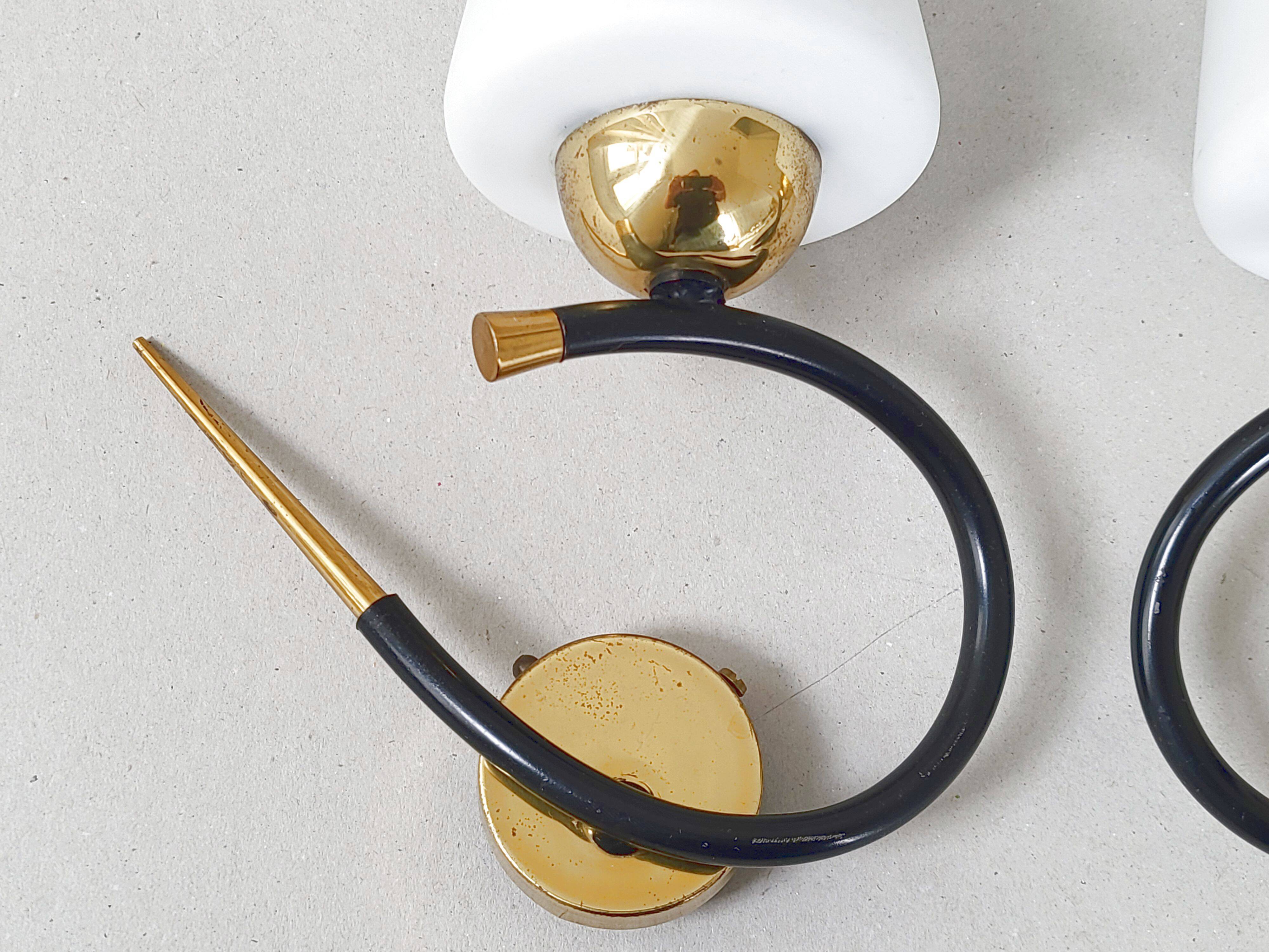 Pair of vintage Arlus wall lights 1950