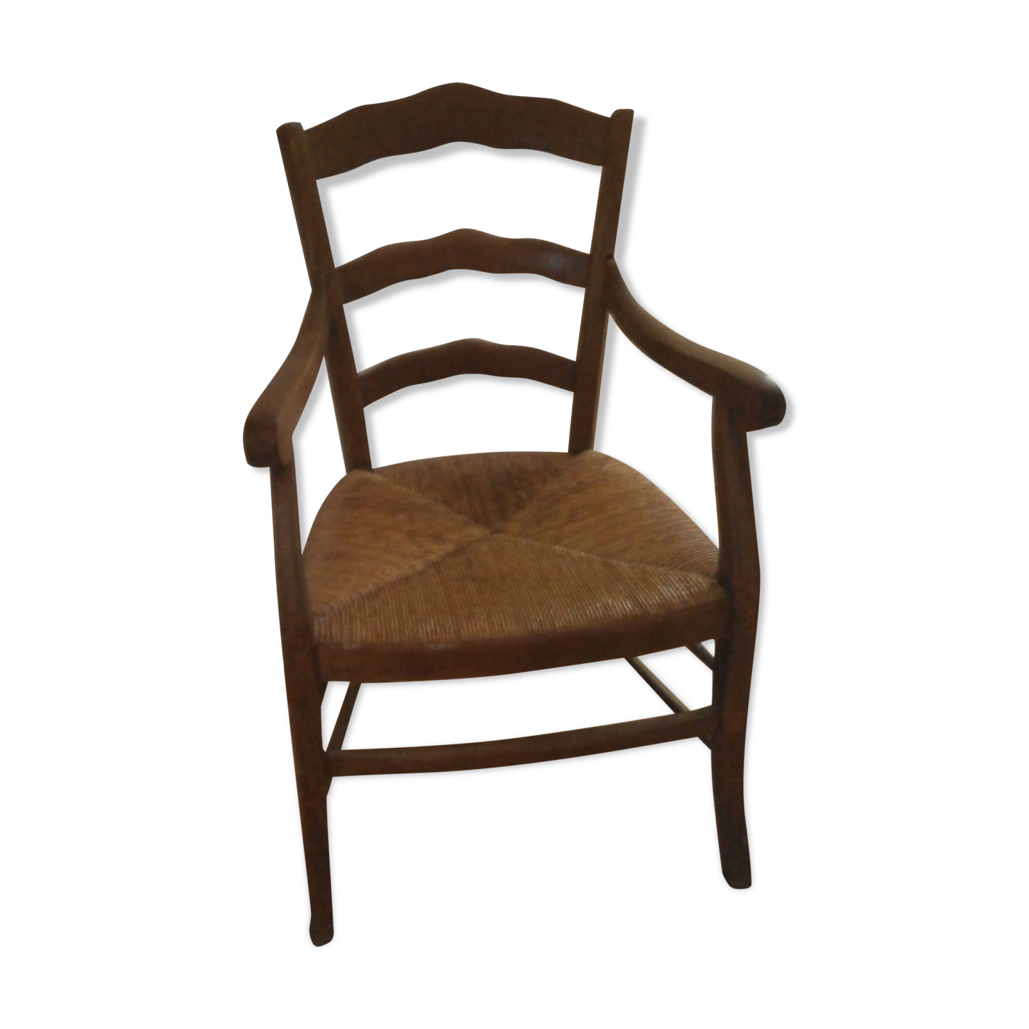 Fauteuil ancien en paille | Selency
