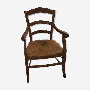 Fauteuil ancien en paille