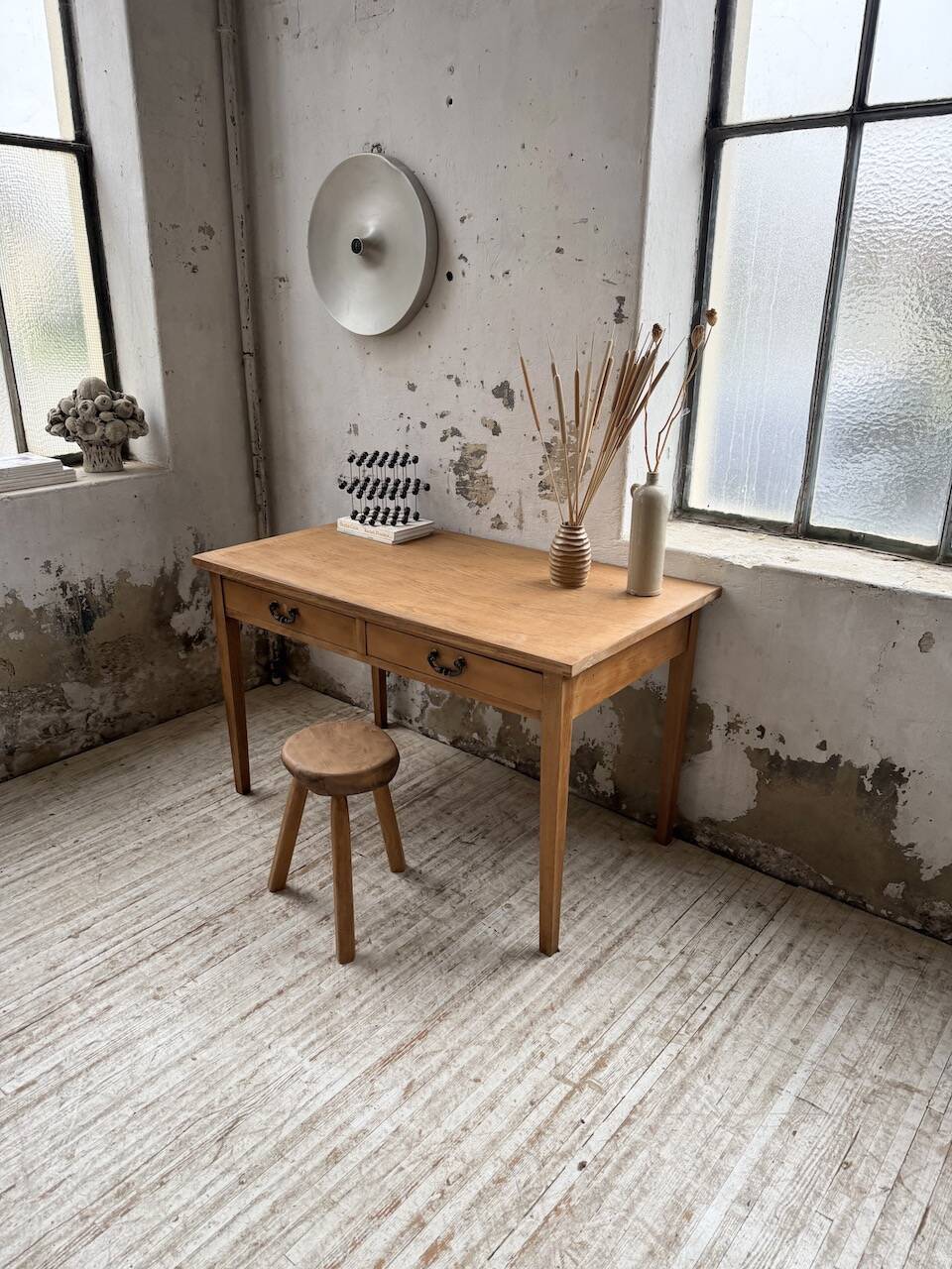 Oak veneer desk 1950