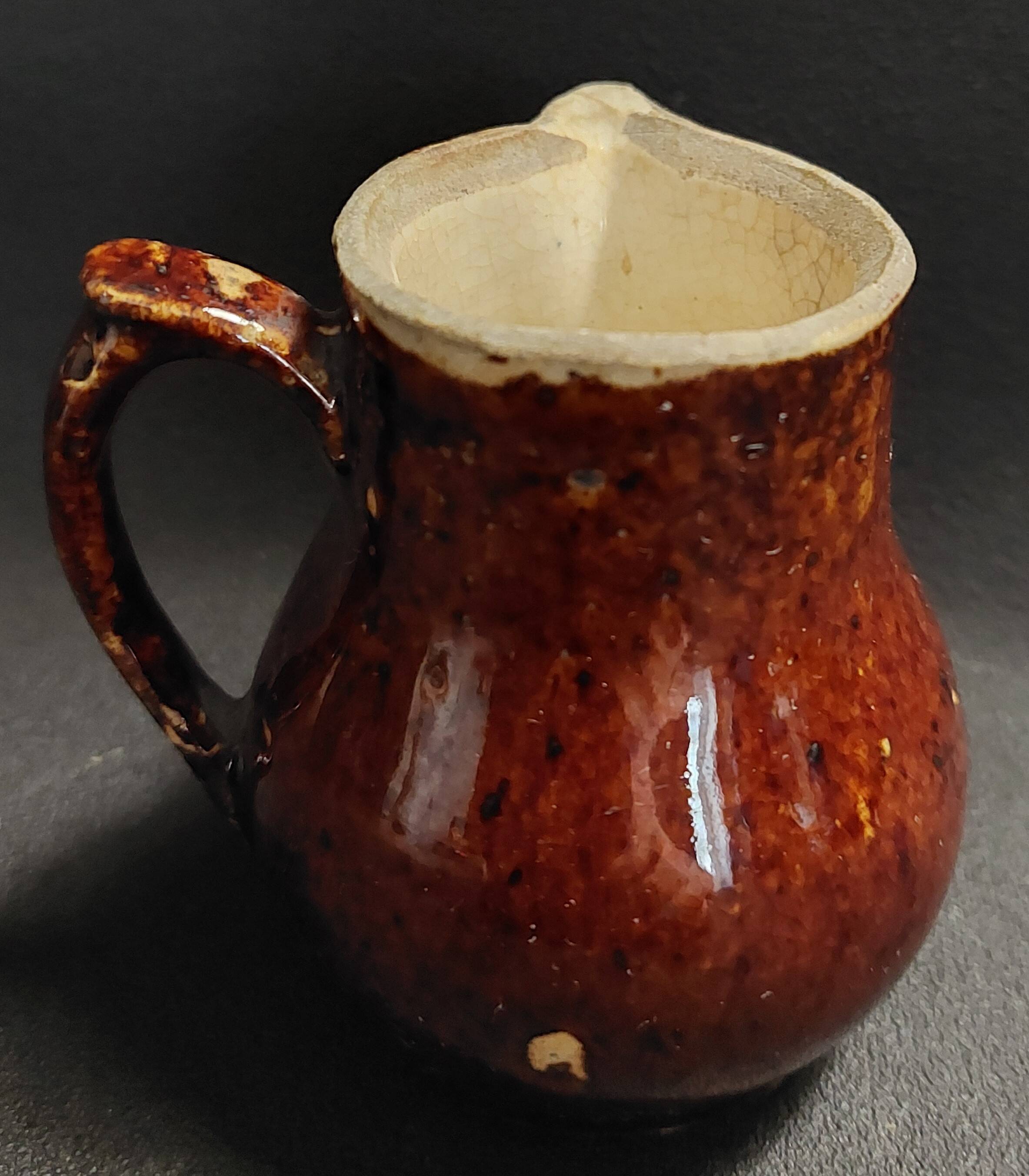 Early 20th century glazed stoneware cream pot