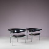 1960s Pair of “Meander Gamma” Chairs by Rudolf Wolf for Gaasbeek & Van Tiel, Netherlands
