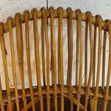 Vintage rocking chair in rattan by Rohé (Holland) from the 1960s.