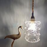 Vintage molded glass globe walker