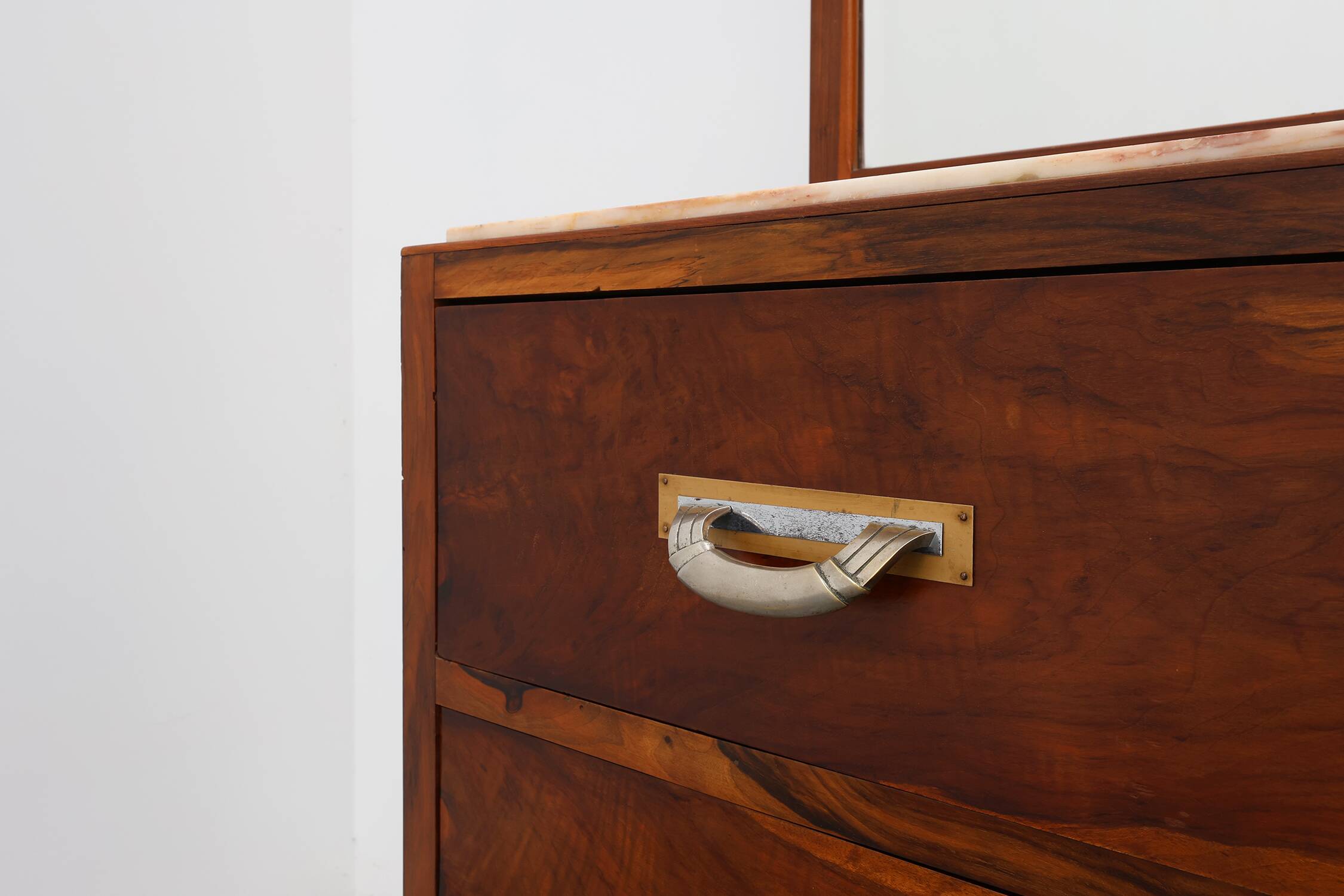 Commode, coiffeuse Art Déco avec miroir, France années 1930