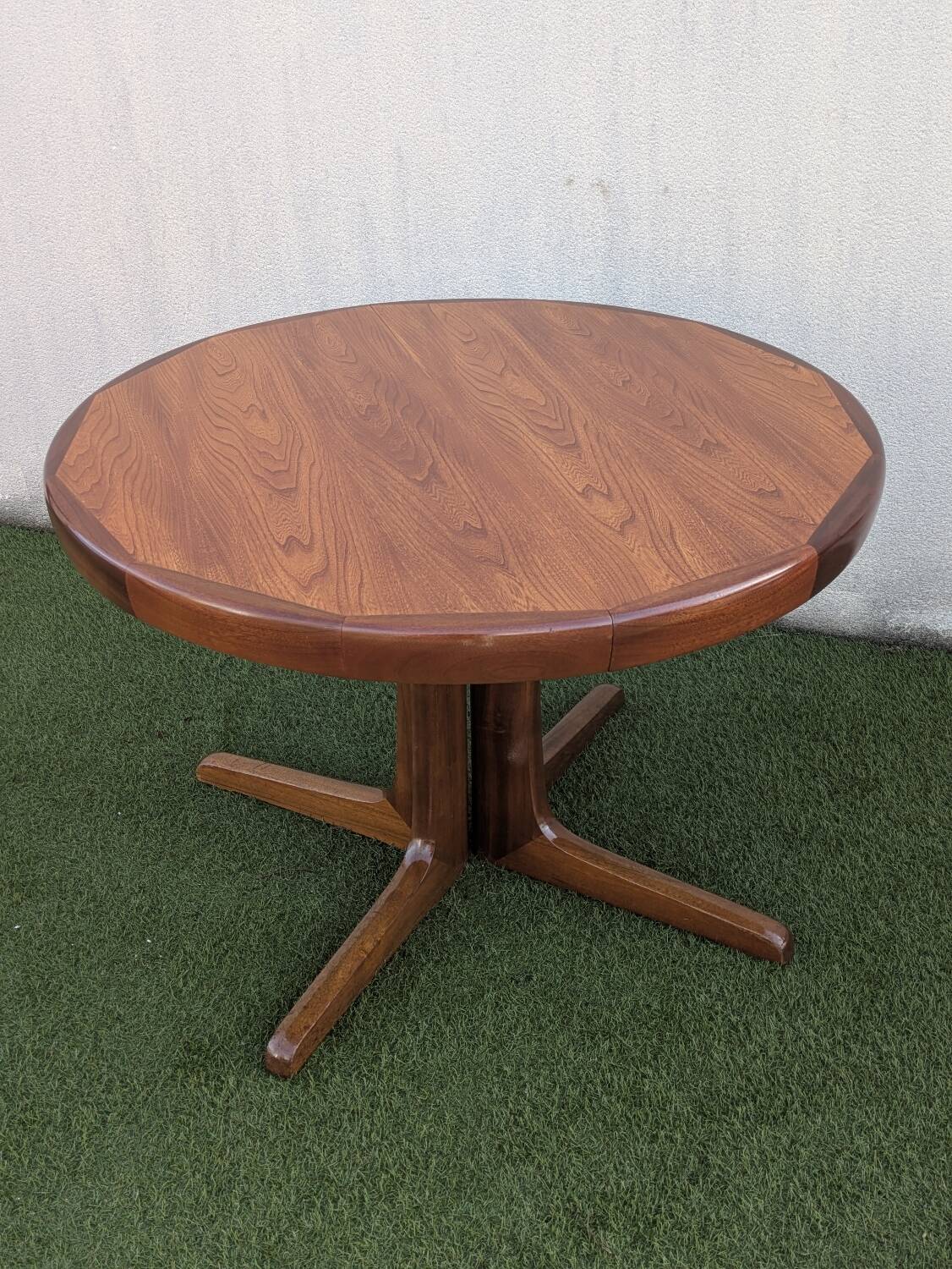 Baumann vintage dining table, solid wood, extensions
