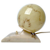 Vintage Art Deco Table Lamp, 40 years, Bakelite Melamine Opaline Marble