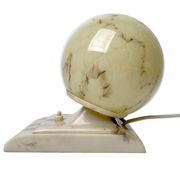 Vintage Art Deco Table Lamp, 40 years, Bakelite Melamine Opaline Marble