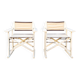 Poltrone pieghevoli in legno laccato bianco di Carlo Hauner per Fratelli Reguitti, 1968, set di 2