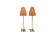 Pair of mid century table lamps with wicker shades by lyfa