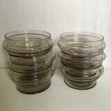 Champagne cups of smoked glass