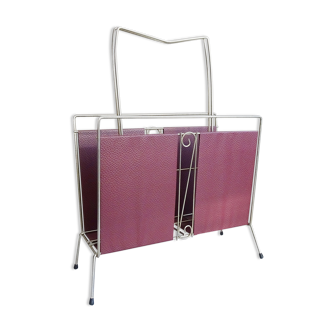 Magazine rack red silver