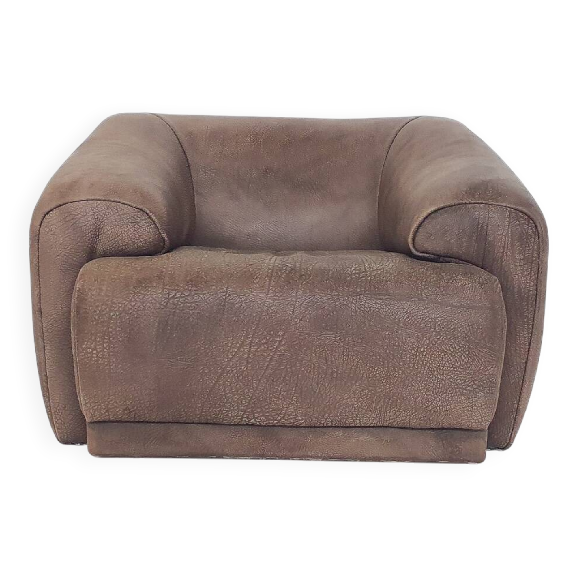Buffalo leather De Sede style lounge chair, 1960's