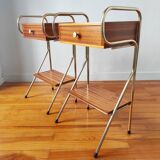 Pair of vintage modernist bedside tables