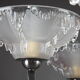 Art Deco chandelier in nickel-plated metal and copper
