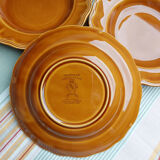 4 flat plates Lunéville Louis XV Honey