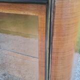 Art deco showcase in walnut and brass from the 30s