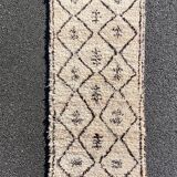 Moroccan berber carpet beni ouarain wool 90x195 cm