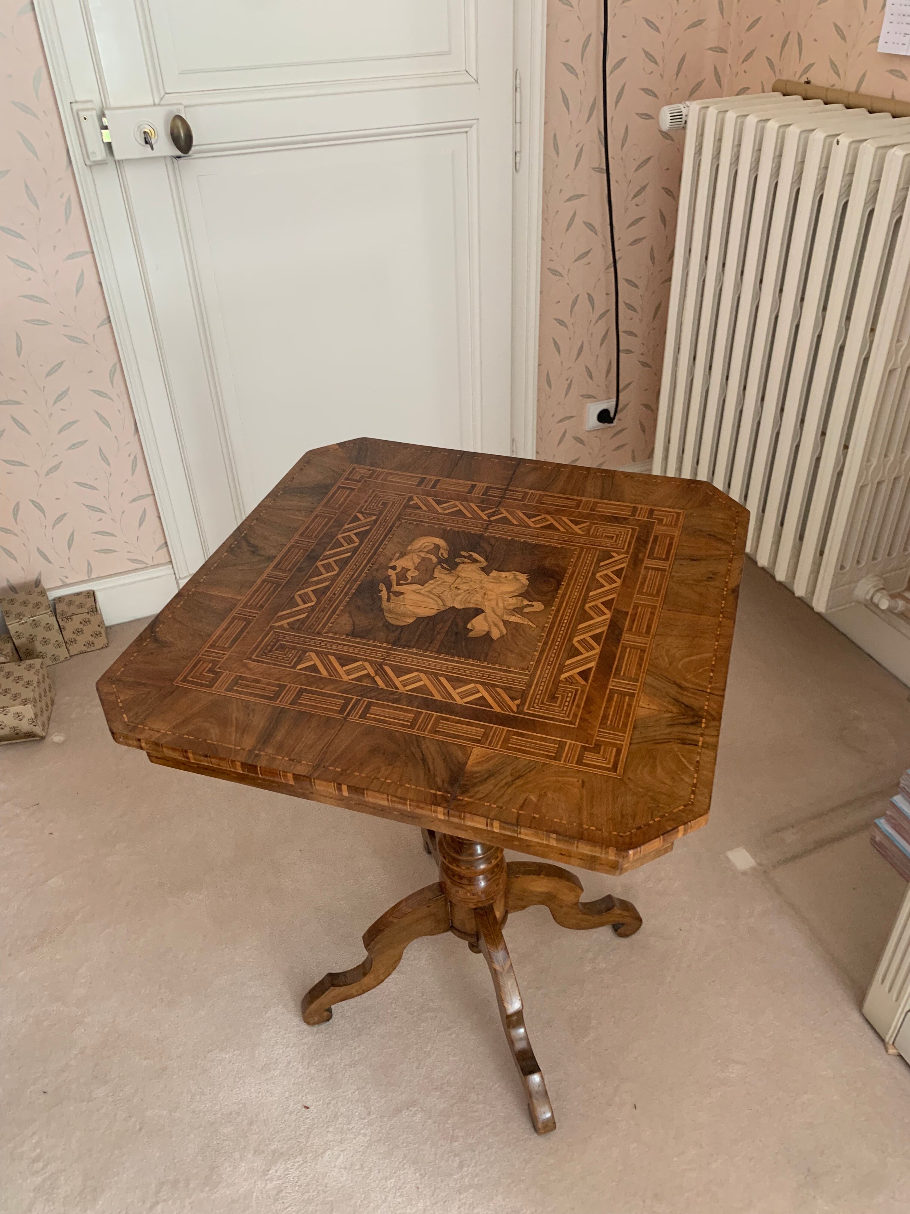 Marquetry table