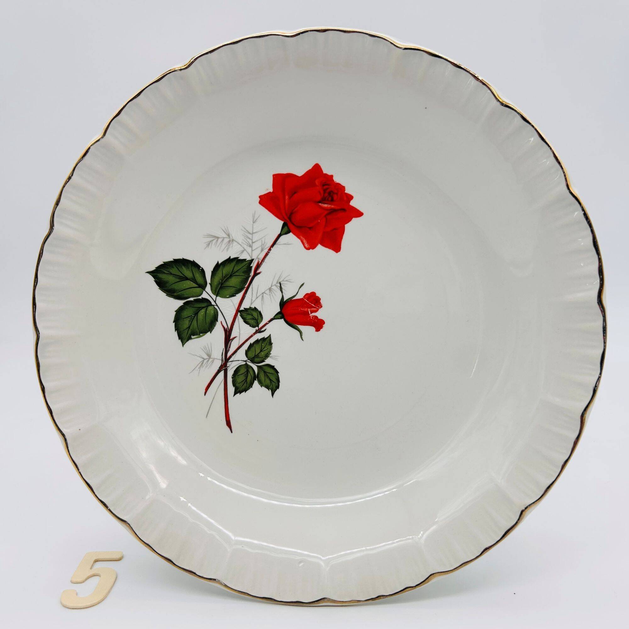 6 Vintage deep plates. Digoin & Sarreguemines, Sevigné model.