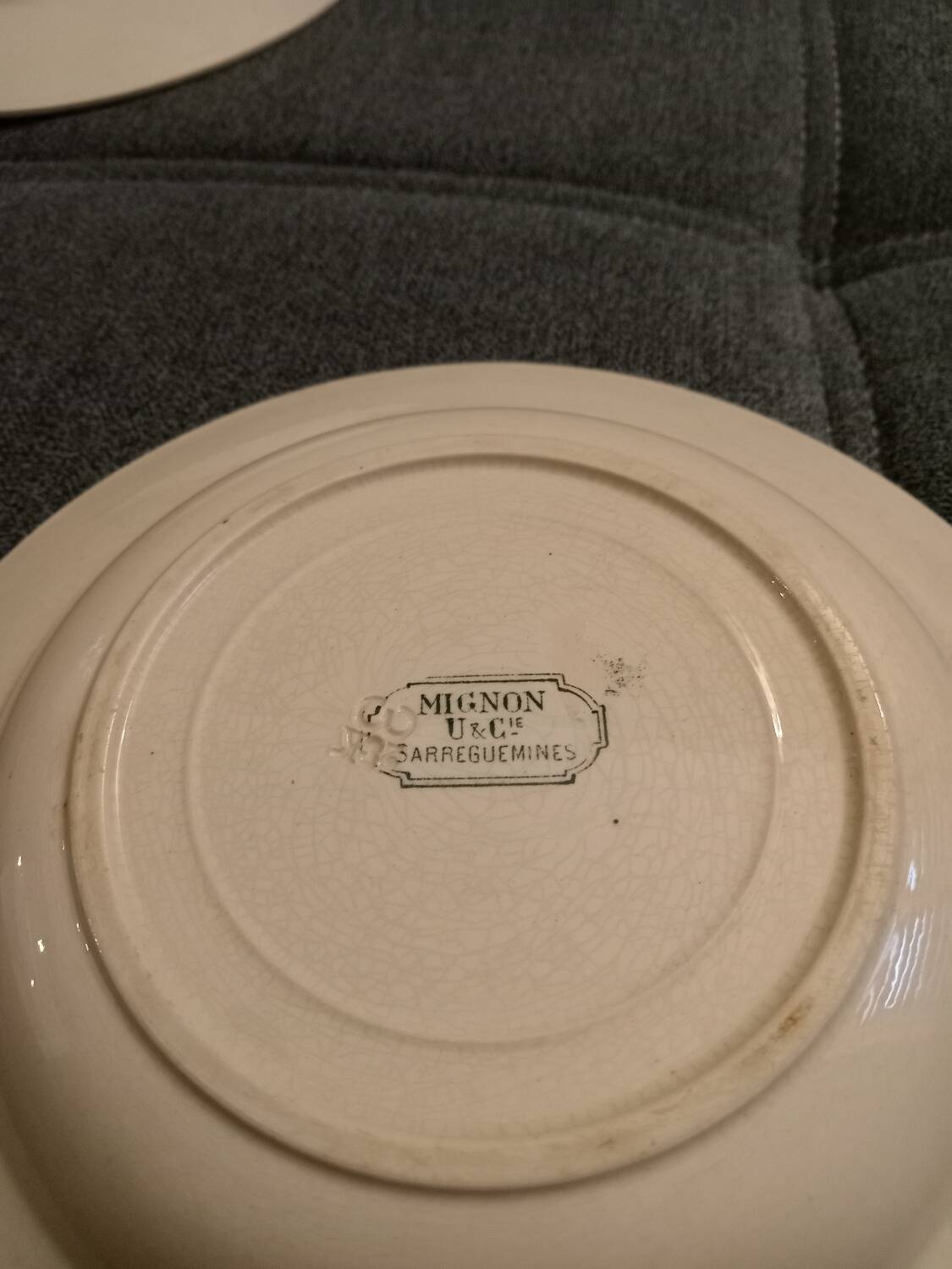 Iron earth deep plate, mignon, U & CIE