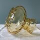 Series of two lampshades, vintage amber glass globes