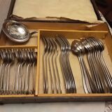 Silver metal cutlery ercuis art deco