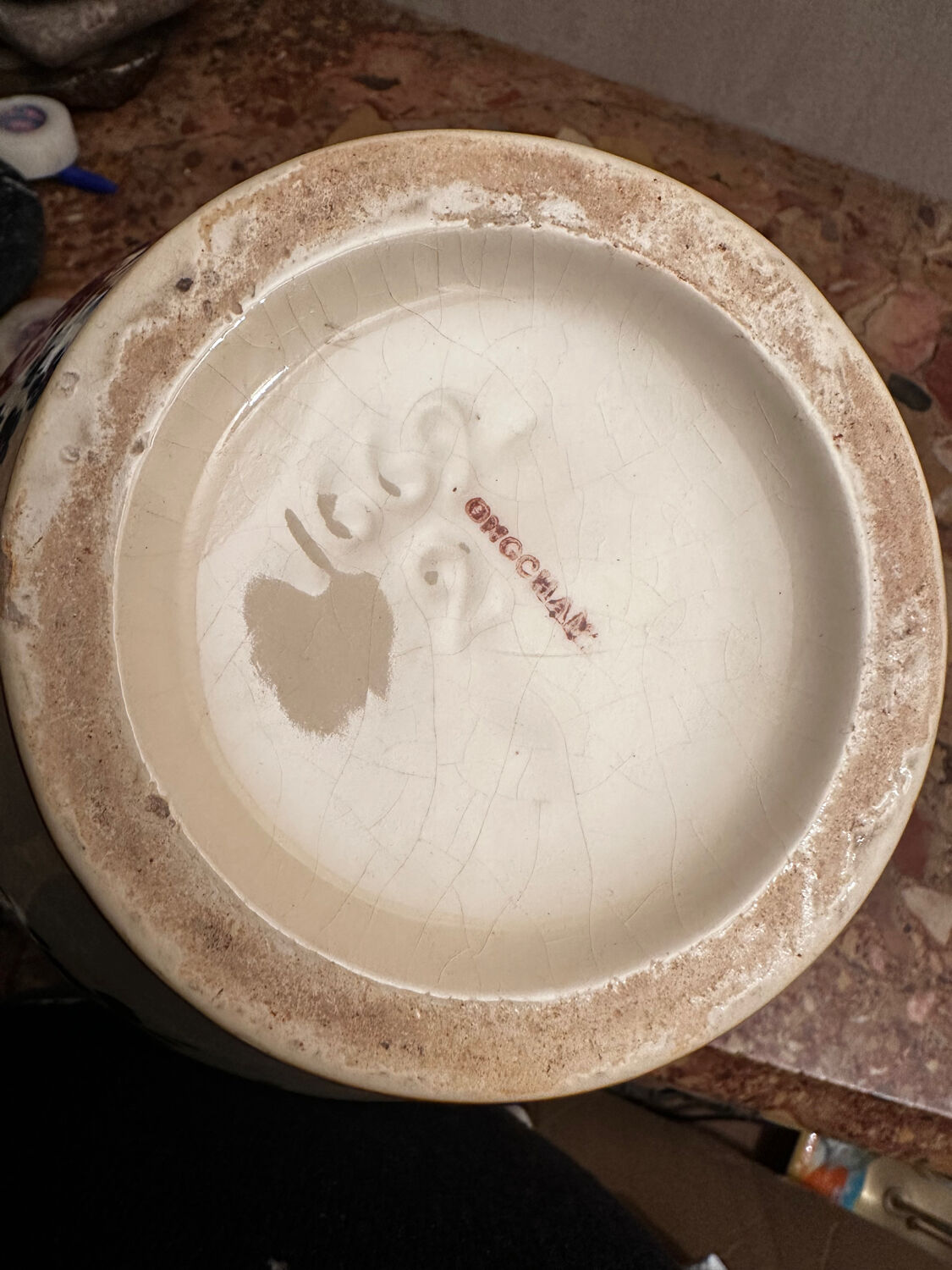 Gargoulette / Jug signed Longchamp - Hand-painted ceramic - Vintage