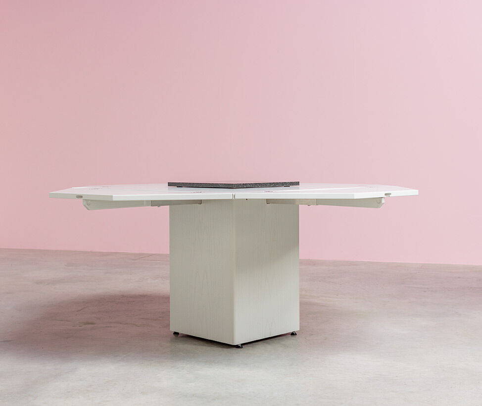 Van den Berghe Pauvers postmodern geometry dining table 1980