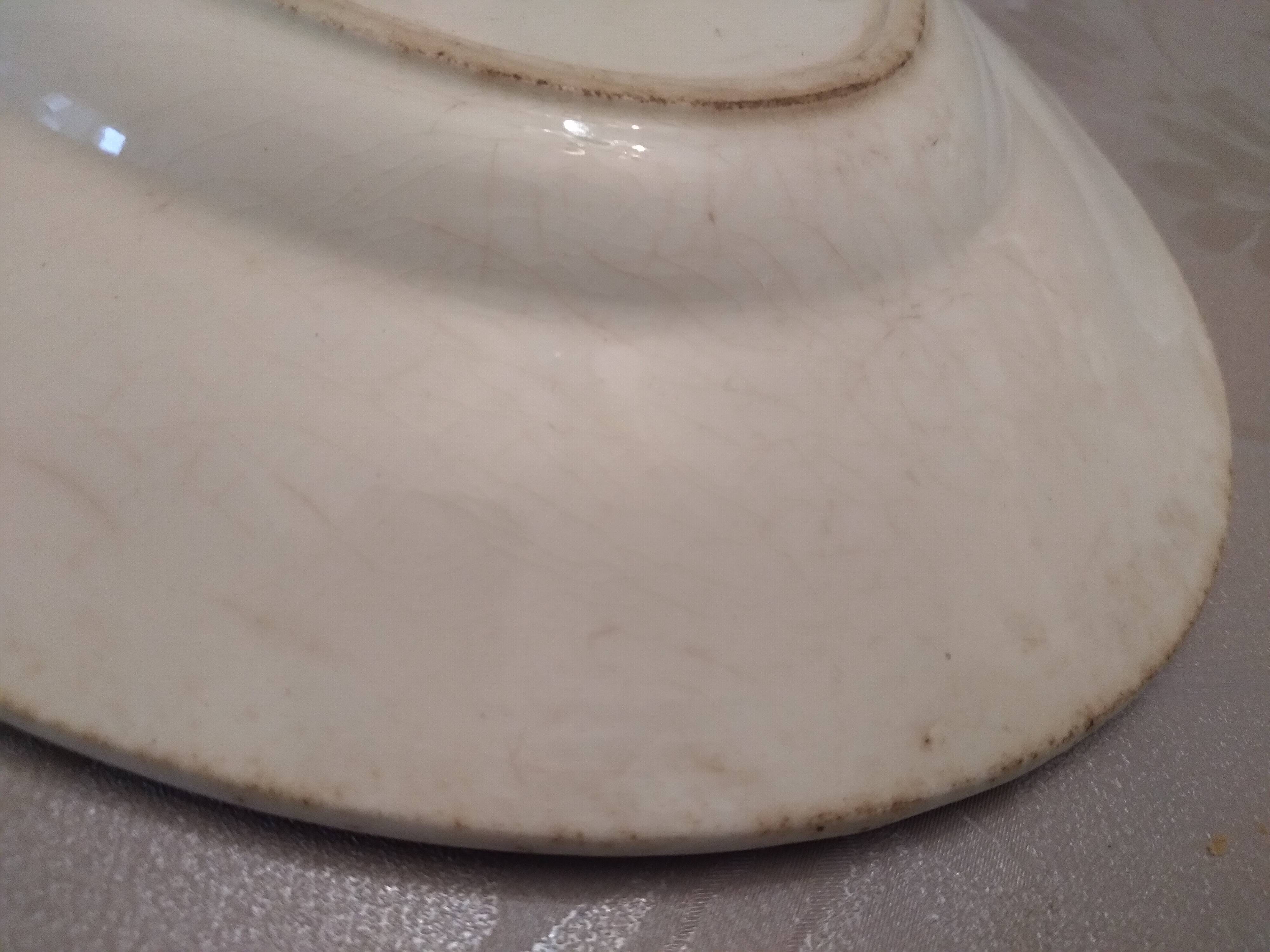 Faience dish of clairefontaine decor marine