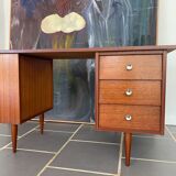 Vintage teak veneer desk 1950