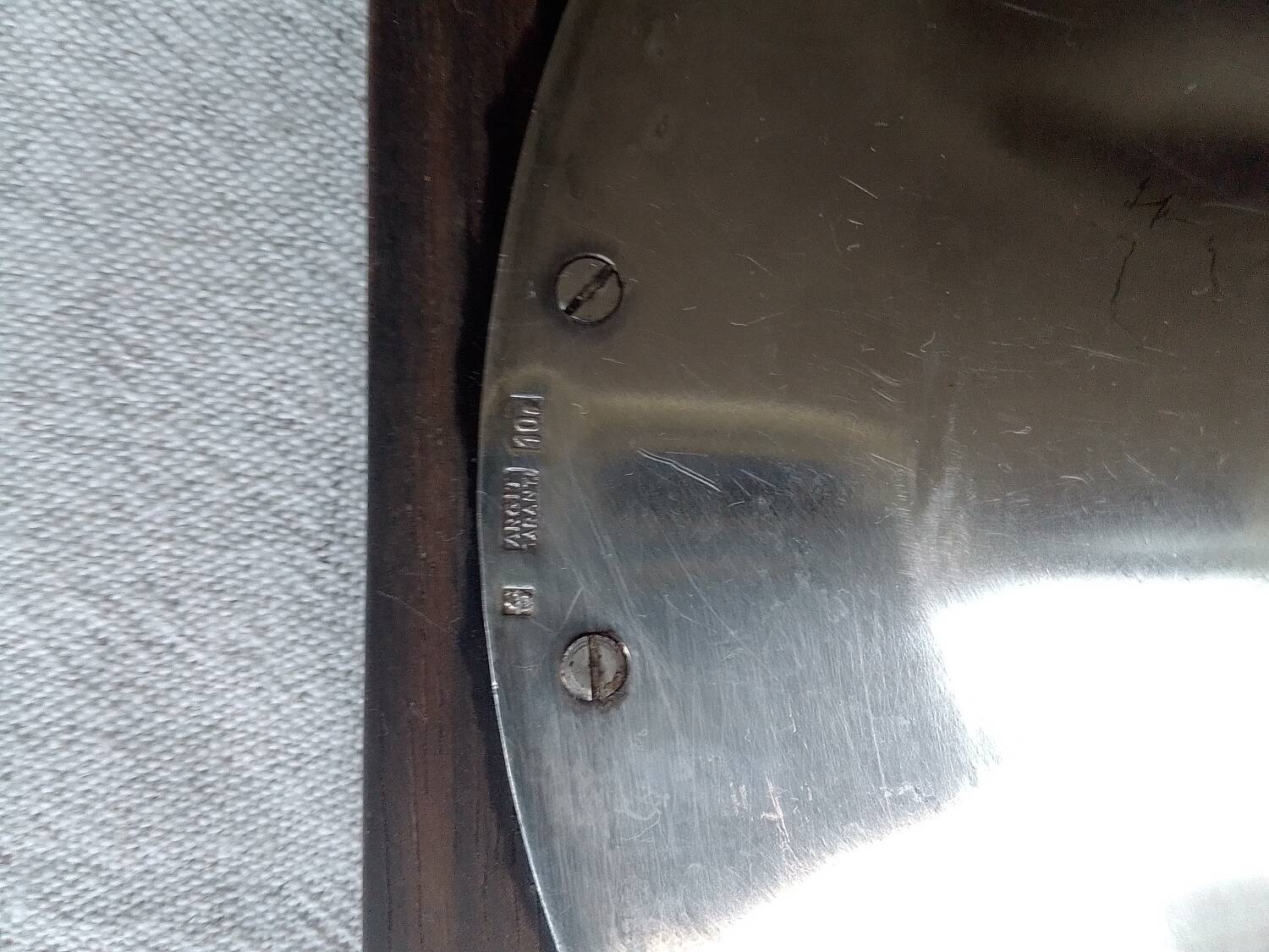 Art deco silver metal basket dish