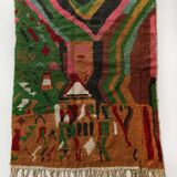 Moroccan Berber boujaad carpet with colorful patterns 277x188cm
