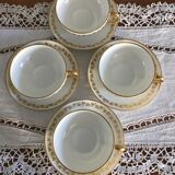Antique Limoges porcelain tea cups