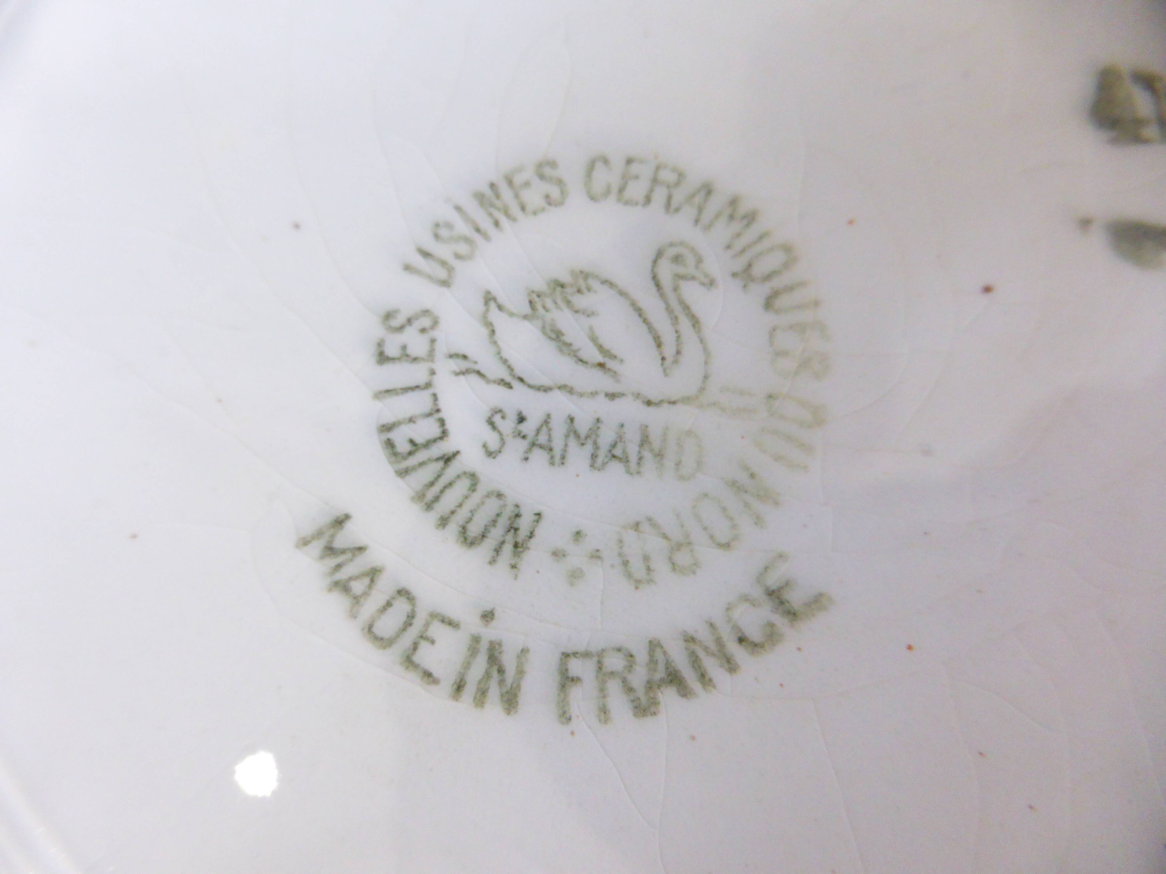 2 vintage dessert plates from St Amand