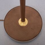 Floor lamp Charlotte Wawer parchment Shade Brass details 1950s Germany