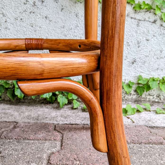 2 rattan and canning bar high chairs