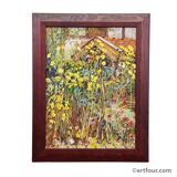 Large oil painting of a garden landscape, Alexander Michael 1997