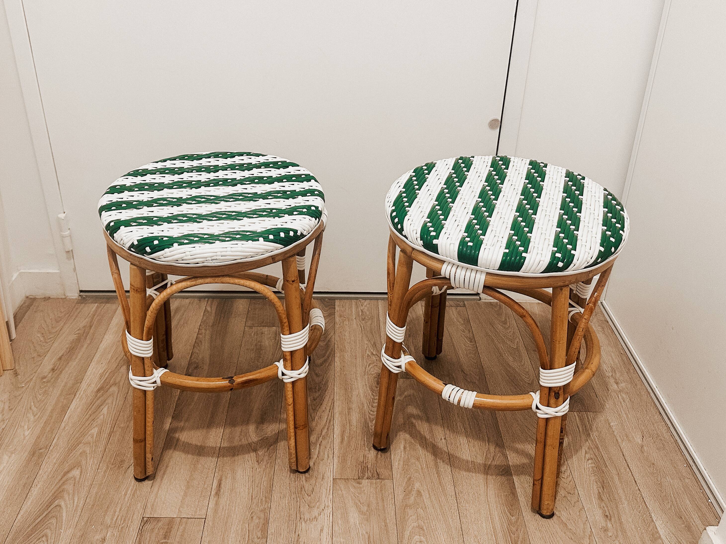 Paire de tabourets de bistrot