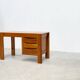 Solid elm desk by Roland Haeusler for Maison Regain