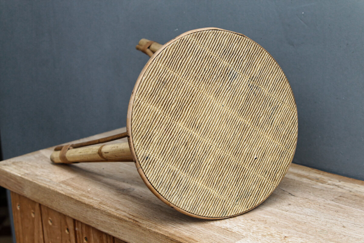 Vintage rattan plant holder