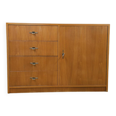 Meuble 4 tiroirs 1 porte année 1960 vintage