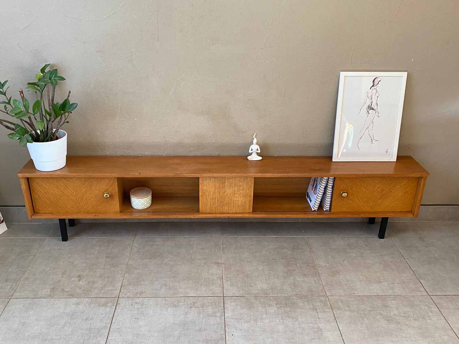 Vintage wooden sideboard (shallow)